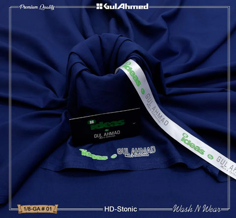 Unstitched Wash & Wear Suit (GA-ROYAL BLUE)