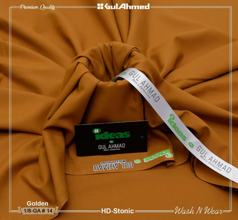 Unstitched Wash & Wear Suit (GA-COPPER GOLD)