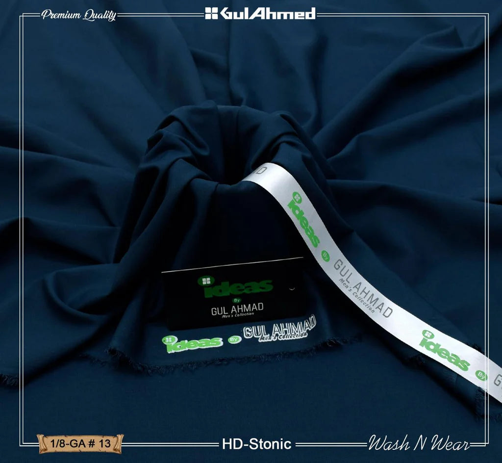 Unstitched Wash & Wear Suit (GA-NAVY BLUE)