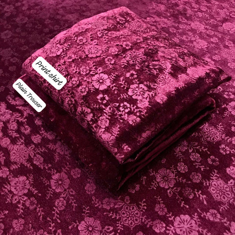 Ladies 2 PC Velvet Dress -